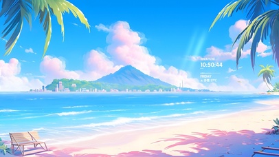 彩云海滩椰林