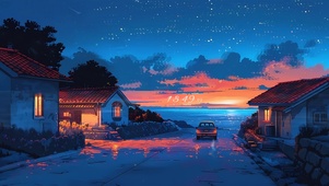 海边星空