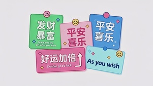 打工人祝福贴纸桌面