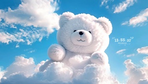 天空中小白熊
