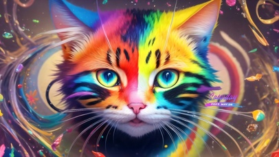 炫彩猫咪