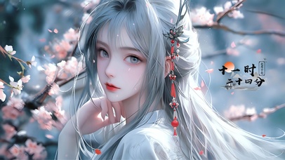 4K唯美古风江南樱花少女