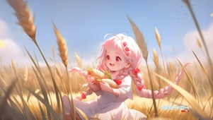 秋天可爱女孩