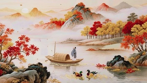 暮秋山影