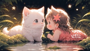星星下遇见猫咪