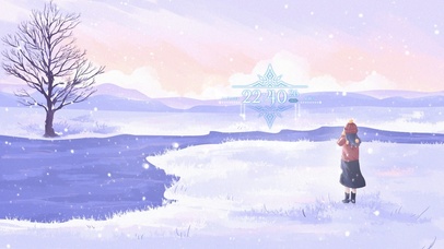 唯美冬天雪中看风景