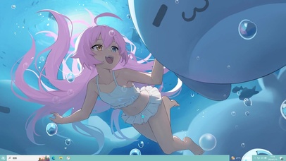 畅游海底的美少女