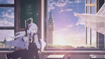 4K 唯美窗边女孩 梓