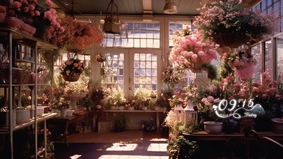 【4k】粉色花房