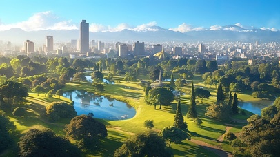 绿色护眼城市中心公园