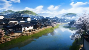 小河流水人家