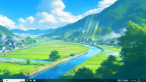 绿色稻田 治愈