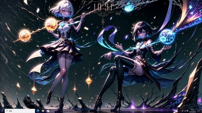 4k科幻美少女星空