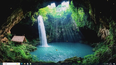 庐守蓝潭-桌面主题