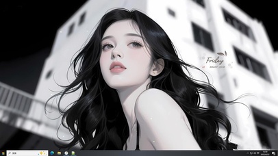 长发飘逸韩系美女