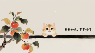 柿柿如意，事事顺利
