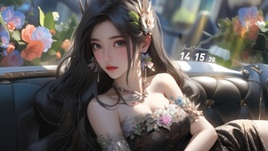 清纯长发女神