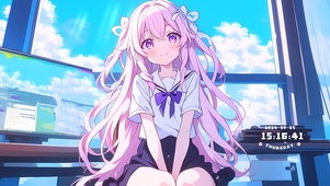 清纯制服漫画少女