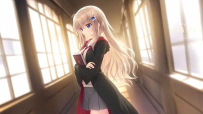 唯美校园金发少女