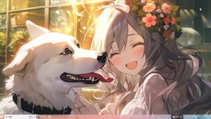 女孩与狗狗