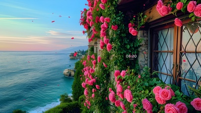 4K浪漫玫瑰海岸