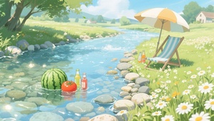 夏日溪边