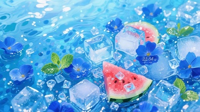 夏日冰爽西瓜
