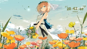 原来美少女真的和花一样美呢