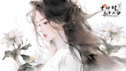 水墨女孩-莲有秀兮