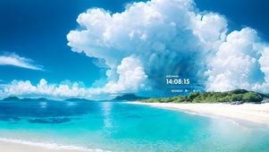 4k蓝色的海湾