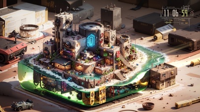 4K赛博朋克水上城市