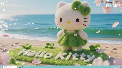 夏日海风沙滩 来和猫猫度假