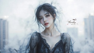 蕾丝裙女孩