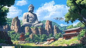 动漫风景主题 古村