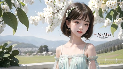 4k可爱梨花女孩