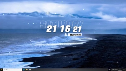 清晨的海  主题