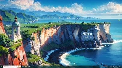 蓝天下海岛