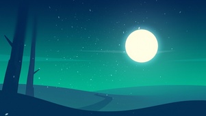 月光皎洁的夜晚
