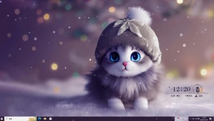冬雪猫咪主题