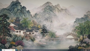 溪桥春晓-桌面主题