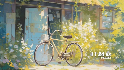 护眼秋季花园景色