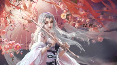 唯美古风撑伞少女