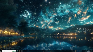 唯美治愈星河湖景