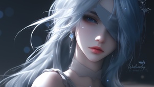 国风蒙眼少女