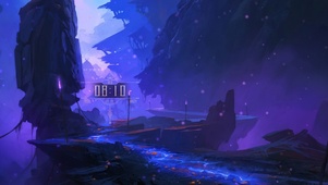 带鱼屏深紫夜色