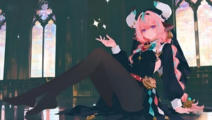 瓦蕾莎-黑丝修女制服美女