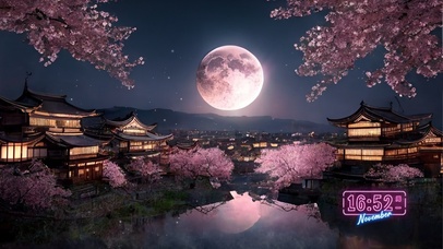 唯美粉色流星樱花