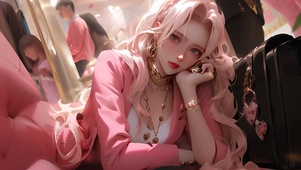 时尚粉红女郎