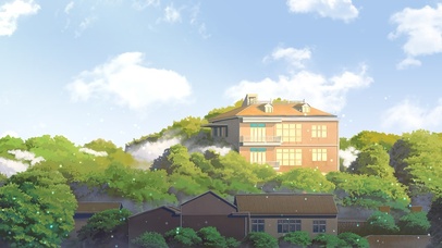 4K唯美清新绿色山间别墅