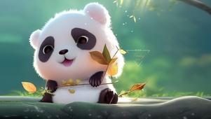4k可爱熊猫宝宝